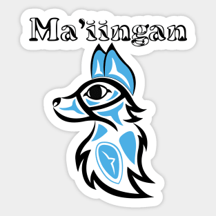 Indigenous Wolf (Ma'iingan) Sticker